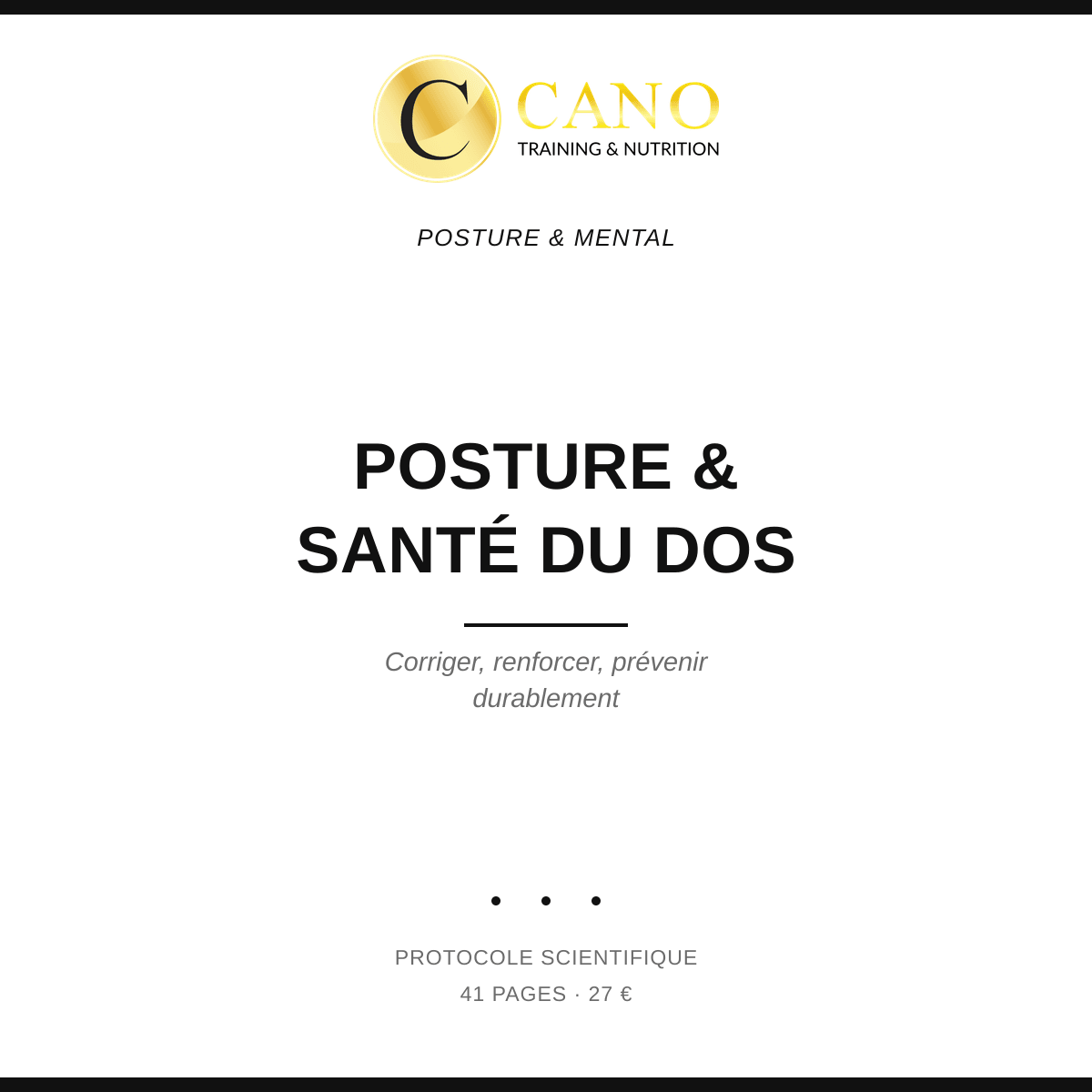 Posture & Santé du Dos