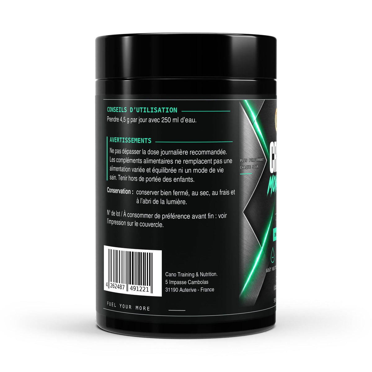 Créatine monohydrate pure - 500 gr