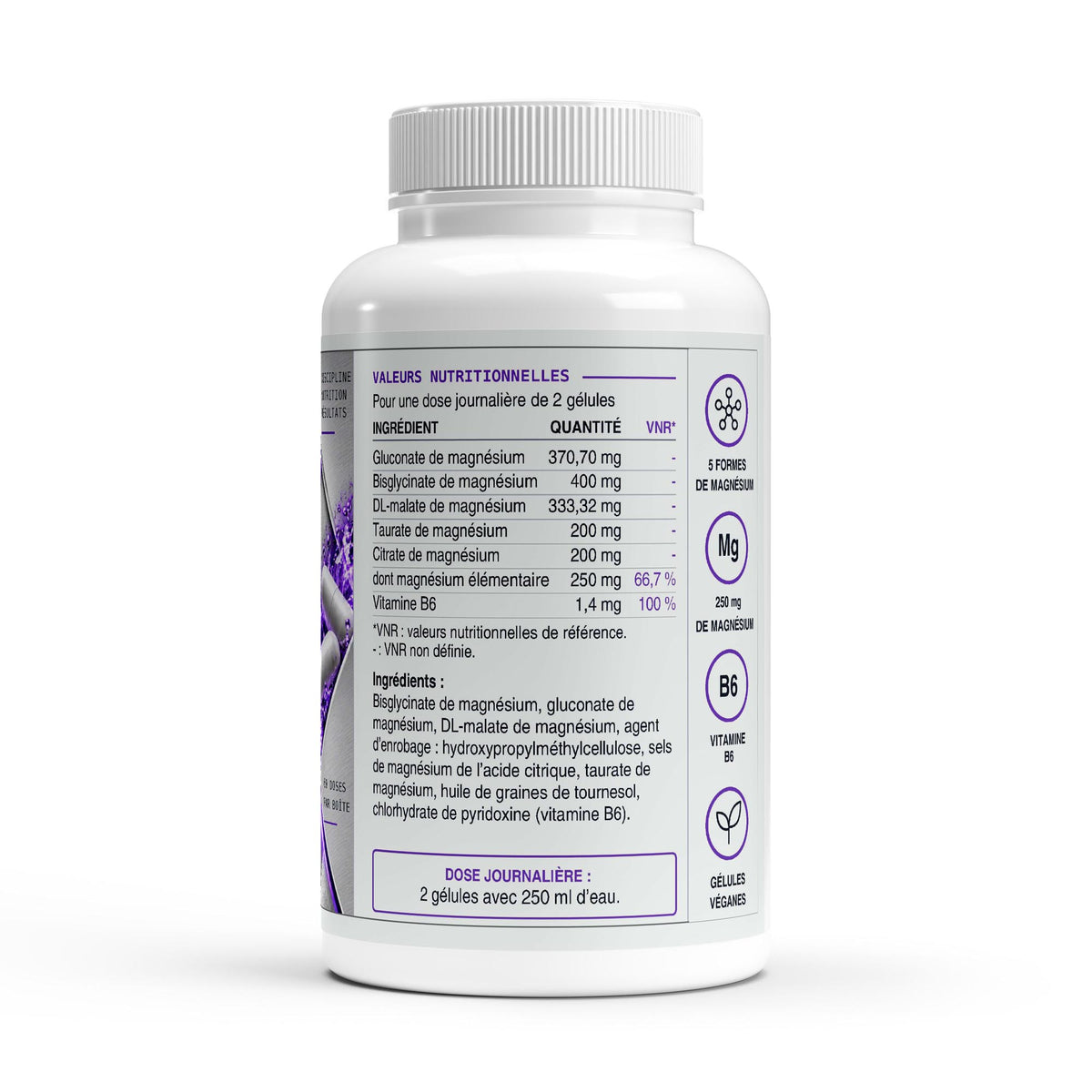 Complexe 5 x Magnésium + Vitamine B6