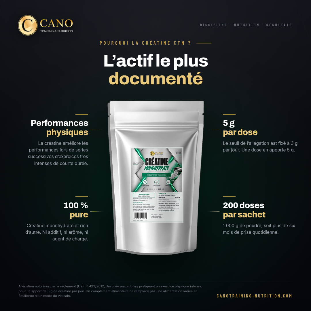 Créatine monohydrate pure - 1000 gr