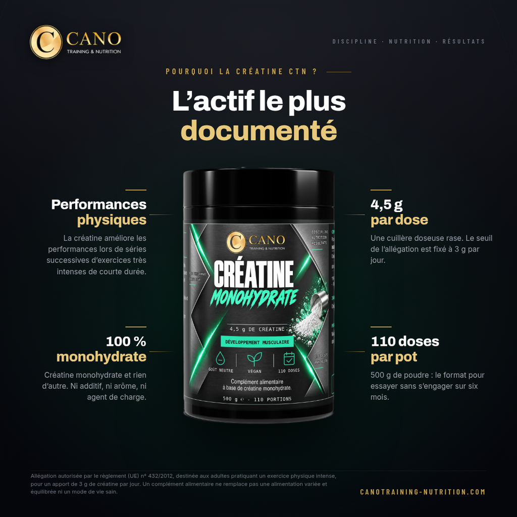 Créatine monohydrate pure - 500 gr