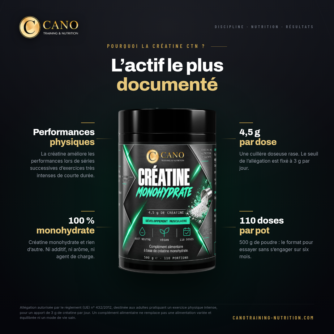 Créatine monohydrate pure - 500 gr