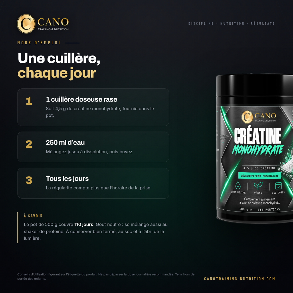 Créatine monohydrate pure - 500 gr